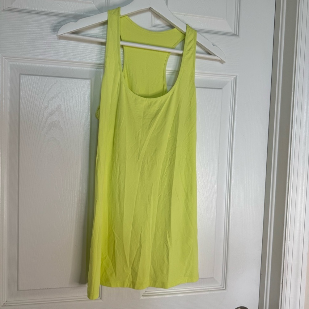 Track & Field Neon Yellow Tank Top Brazilian Sports Running Fitness Women Size L